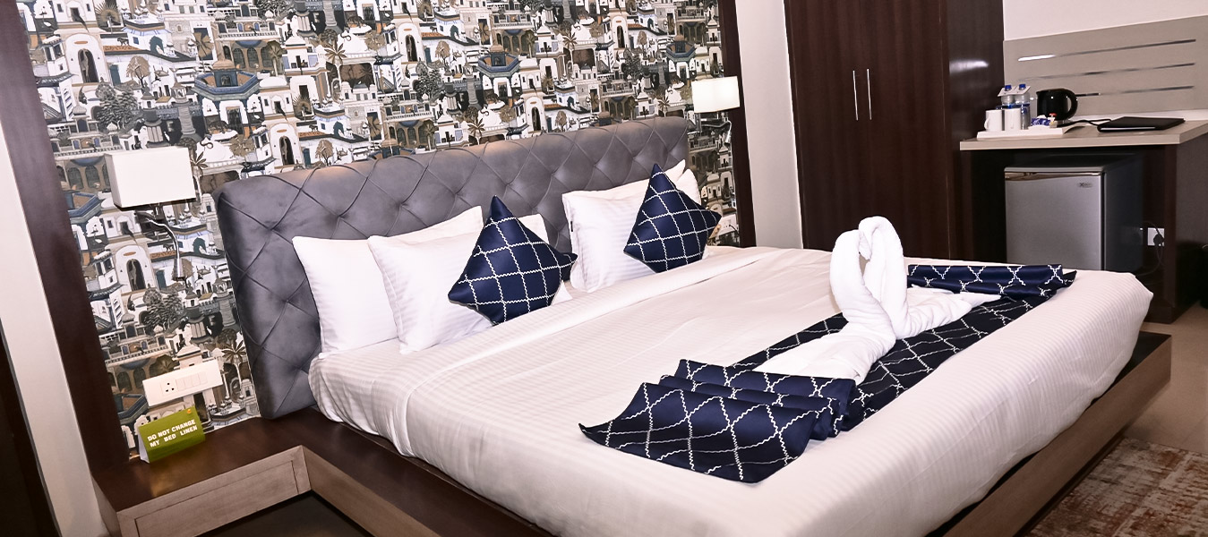 Elegant rooms designed for restful stays & comfort.