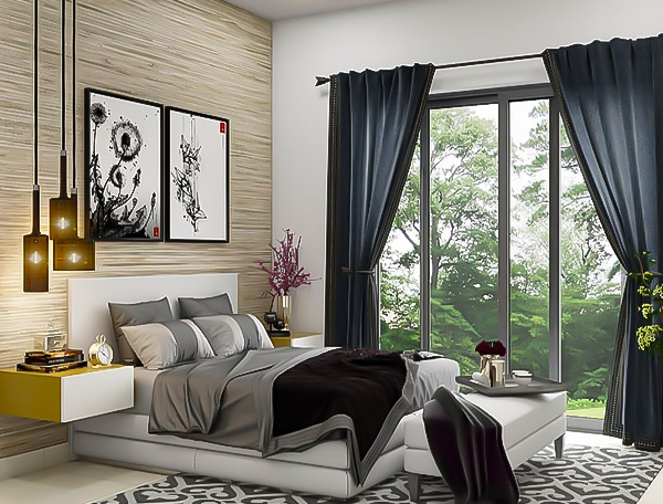 Dark and Quiet Rooms with Black Curtains